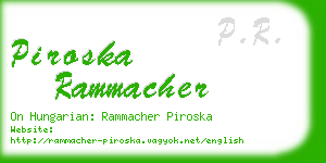 piroska rammacher business card
